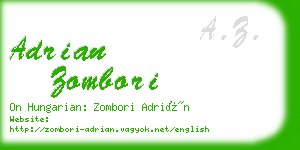 adrian zombori business card